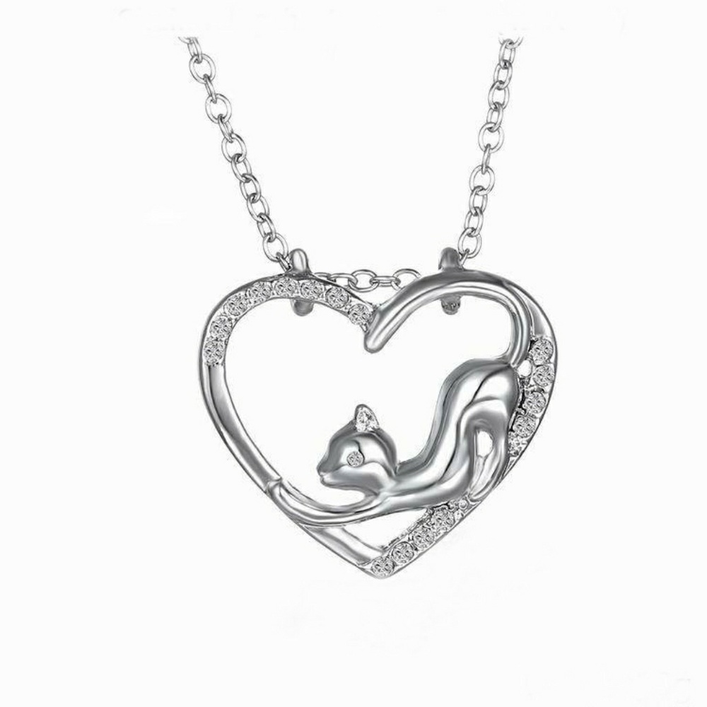 Cat Heart Pendant